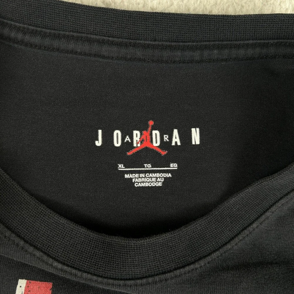 Jordan Shirt Mens XL Black Jamming Frequency Air Jordan 23 Nike Graphic Tee